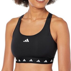 Adidas Black Powerreact Techfit Medium Support Sports‎ Bra Large NWT